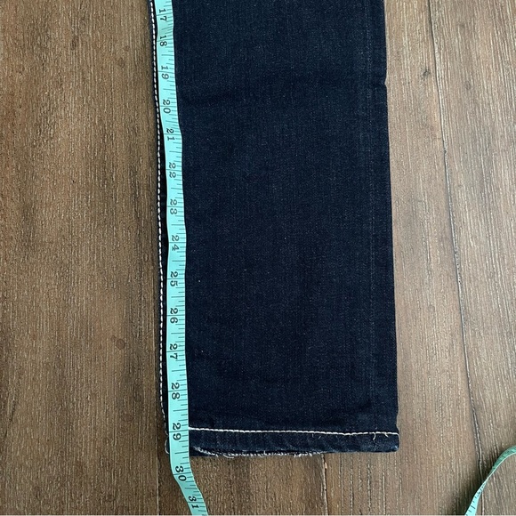 Big Star Jeans Maddie Skinny Slim Straight Leg Dark Wash Contrast Seam Women 25R - Picture 10 of 16